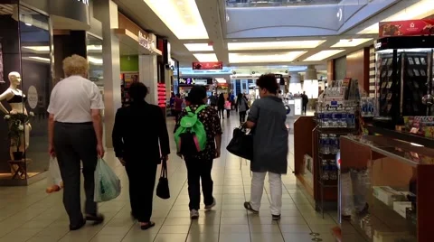 One side of shopping mall Stock Footage 46802473
