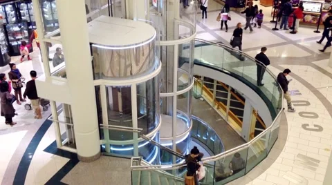 One side of shopping mall Video stock 48590954