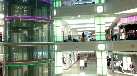 One side of shopping mall Stockbeeldmateriaal 48919053