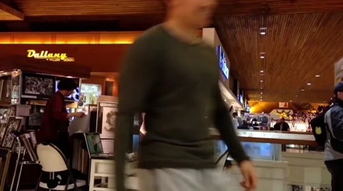 One side of shopping mall Video stock 49410511