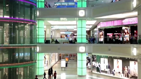 One side of shopping mall Stock Footage 49549852