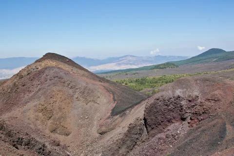 From one side of the volcano Foto stock