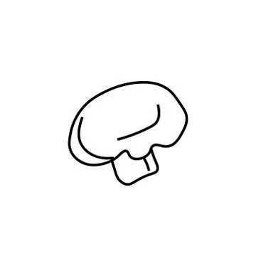 One simple vector champignon in doodle style.Food illustration Stock Illustration