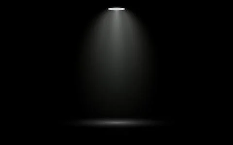 One single spotlight stage light projector illustration with beam of light Stock Illustration