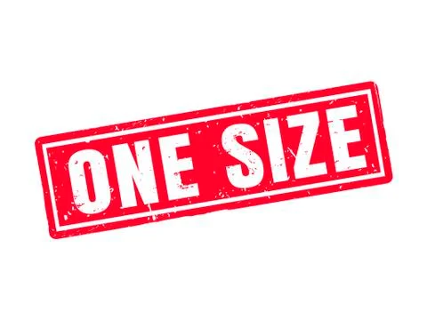 One size red stamp style Stock Illustration