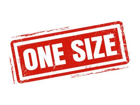 One size red stamp style Stock Illustration