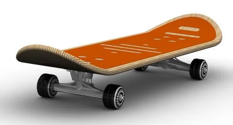 One skateboard Illustration