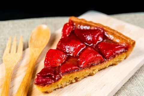 One slice of pie dessert ready to eat Stock Photos