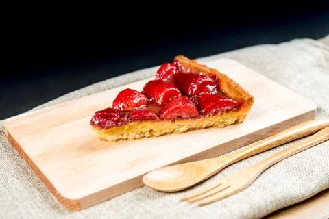 One slice of pie dessert ready to eat Stock-Fotos