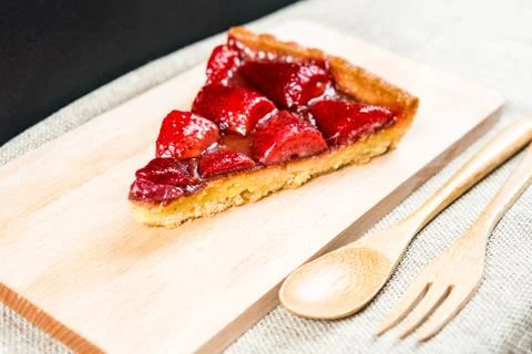 One slice of pie dessert ready to eat Stock Photos
