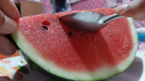 One slice of watermelon Stock Footage 277032536