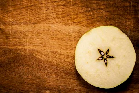 One sliced apple on top Stock Photos