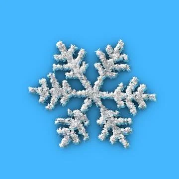 One snowflake made with several small snowflakes Stock Illustration
