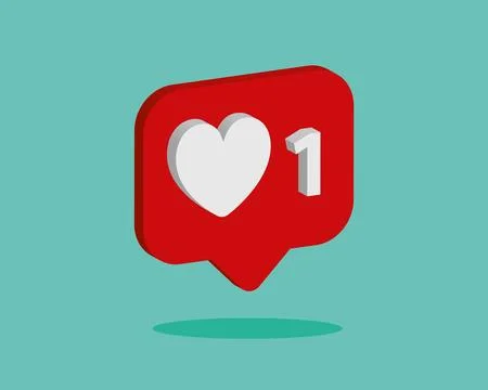 One like social media notification 库存插图