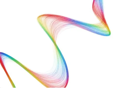 One spectrum color wave Stock Illustration