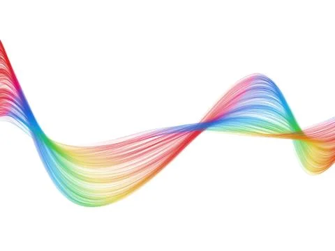 One spectrum color wave Stock Illustration