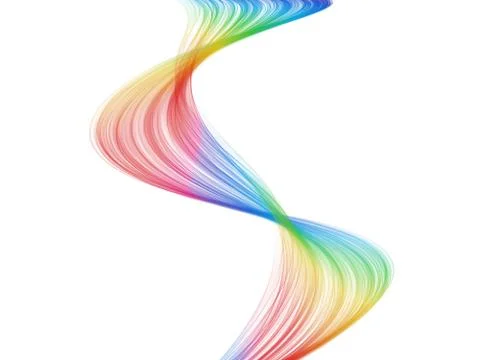 One spectrum color wave Stock Illustration
