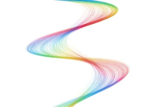 One spectrum color wave Stock Illustration