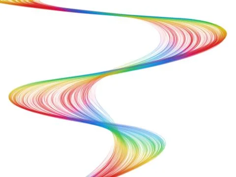 One spectrum color wave Stock Illustration