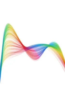 One spectrum color wave Stock Illustration