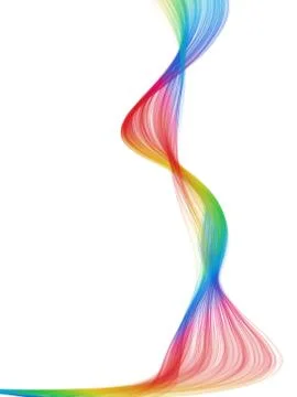 One spectrum color wave Stock Illustration