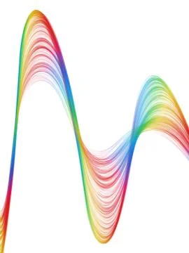 One spectrum color wave Stock Illustration