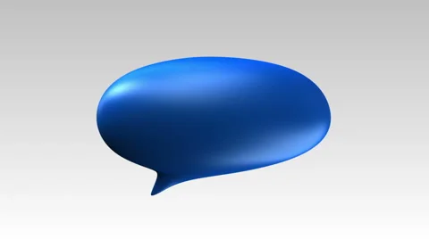 One Speech bubble text bar, 3D balloon style 2 Stock Footage 67940868