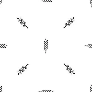 One spike pattern seamless black Stock Illustration