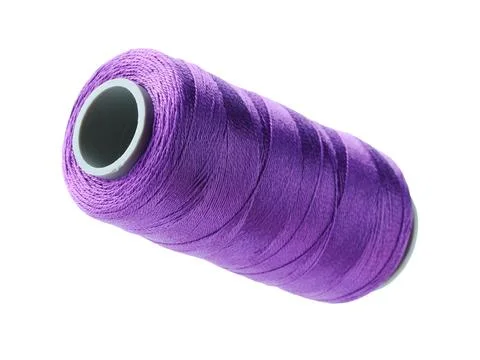 One spool of sewing thread isolated on white Stock Photos