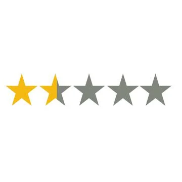 One star and half Stock Illustration