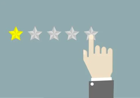 One Star Rating Stock Illustration