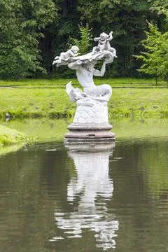 One of the statues of the park. Stock Photos