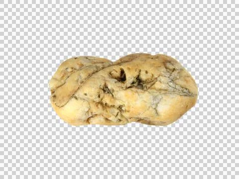 One stones isolated on white background.Selection focus. Stock Photos