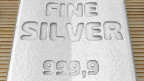 One suitcase with silver bars Stock Footage 144633351