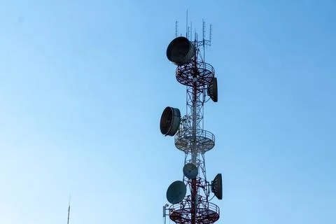 One of Telecomunication tower in Java island Stock Photos
