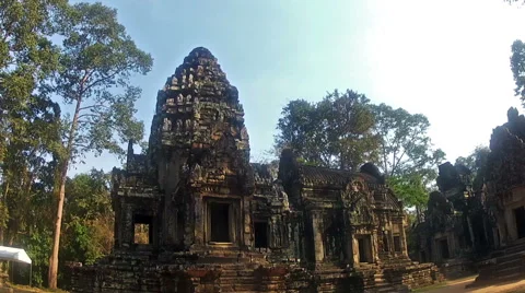 One of the temples of the Angkor Wat complex Stock Footage 49113190
