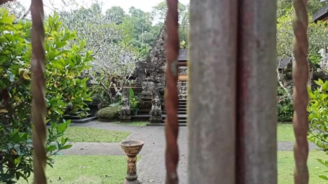 One of the Temples in Ubud - Bali Stock Footage 154545886