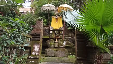 One of the Temples in Ubud - Bali Stock Footage 154546253