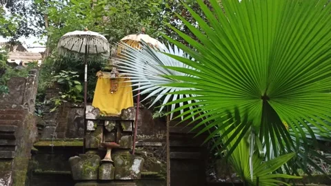 One of the Temples in Ubud - Bali Stock Footage 154546414