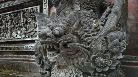 One of the Temples in Ubud - Bali Stock Footage 154546895