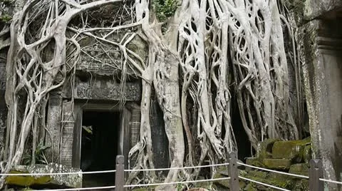 One of the temples where Tomb Raidar was filmed at Stock Footage 18152613