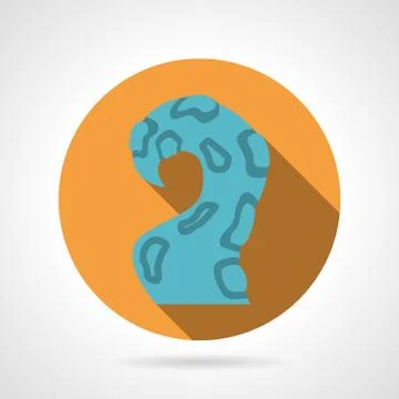 One tentacle color vector icon Stock Illustration