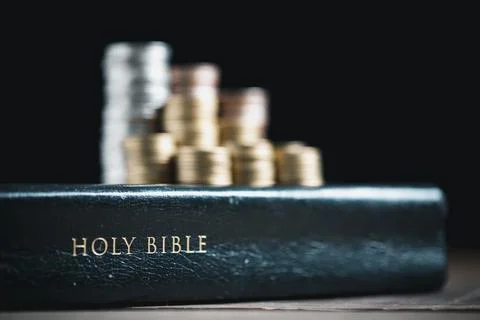 One tenth or tithe is basis on which Bible teaches us to give one tenth of fi Stock Photos