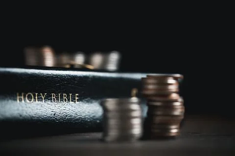 One tenth or tithe is basis on which Bible teaches us to give one tenth of fi Stock Photos