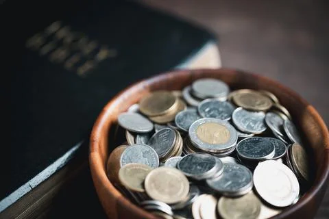 One tenth or tithe is basis on which Bible teaches us to give one tenth of fi Stock Photos