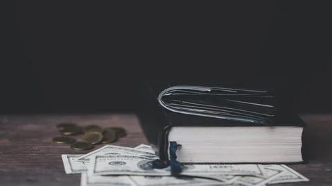 One tenth or tithe is basis on which Bible teaches us to donate one tenth o.. Stock Photos