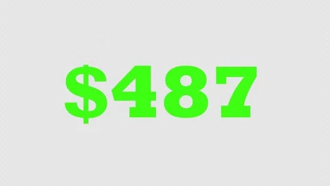 One thousand dollar countdown Stock Footage 276899385