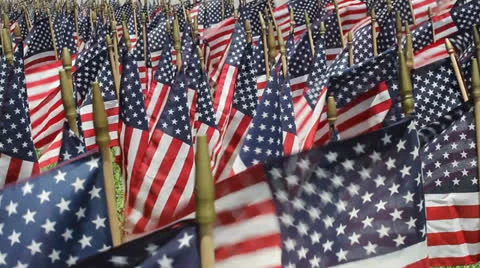 One Thousand Flags 7 Video stock 23619846
