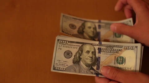 One Thousand One Hundred Dollars Stock Footage 62870847