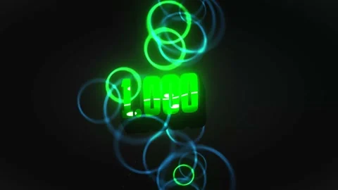 One thousand subscribers, number, green, with animation, movement, bubbles, Stock Footage 161704817